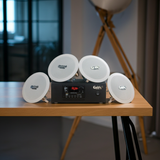 [Diện tích 60m2 + 1 Kênh] Bộ loa âm trần thông báo phát nhạc nền tự động cao cấp S4.0_SG (amply A2.0 + 4 loa âm trần 15w), loa được thiết kế riêng cho quán, bật lớn không tạp âm, bảo hành dài hạn 12 tháng