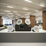 Dàn loa âm trần thông báo, phát nhạc nền tự động: A2.0PU Goldsound 60w + 4 loa âm trần VAT8, loa được thiết kế riêng cho quán, bật lớn không tạp âm, miễn phí công lắp đặt, bảo hành dài hạn 12 tháng