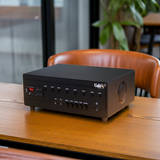 Amply A384PU-8V Goldsound (384w, 8 vùng bật/tắt, đủ kết nối Bluetooth, AUX, USB, TF)