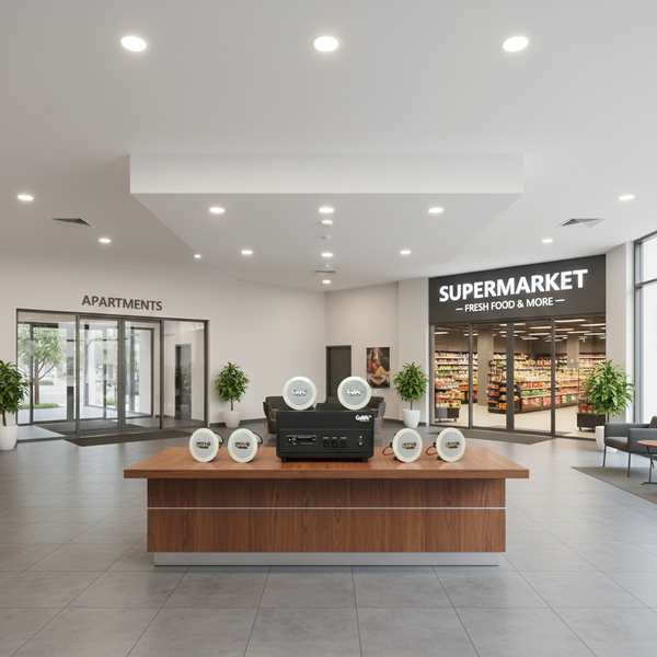 Dàn loa âm trần thông báo, phát nhạc nền tự động: A156PU Goldsound 200w + 6 loa âm trần VAT8, loa được thiết kế riêng cho quán, bật lớn không tạp âm, miễn phí công lắp đặt, bảo hành dài hạn 12 tháng