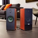 Dàn loa cây karaoke gia đình K385 vân gỗ (01 amply 1200w + 02 loa 380w + 01 vang cơ + bộ Micro không dây)