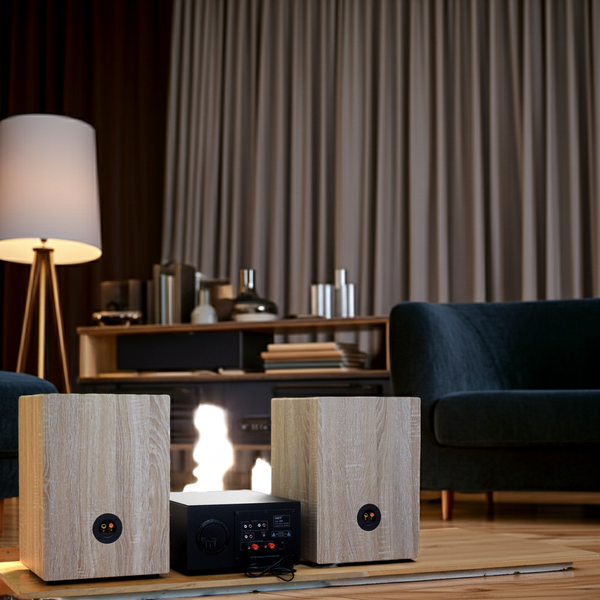 Dàn loa karaoke gia đình: 1 Amply A907 + 2 V231 + Micro dây