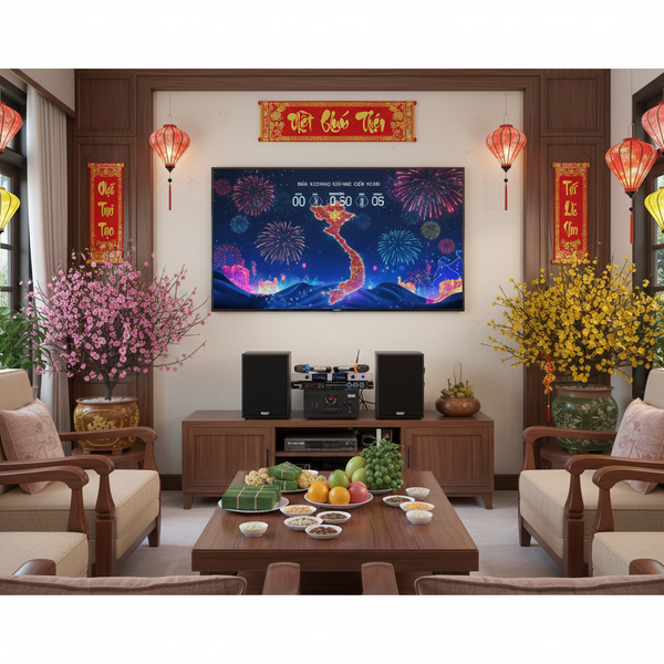 DÀN KARAOKE GOLD120A: (AMPLY 900W + 2 V120 120W + bộ micro không dây + vang) - Hàng trưng bày đồng giá cuối năm