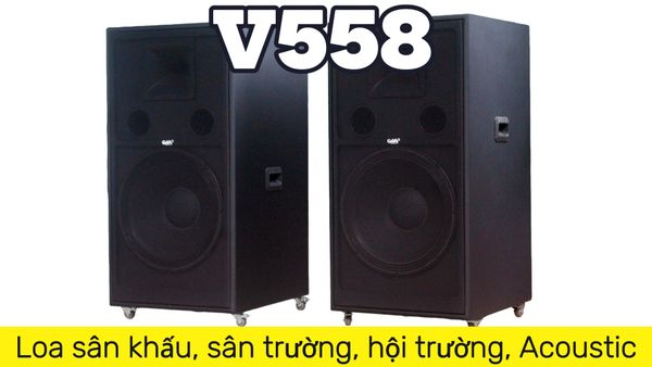 Loa Hội trường - Sân khấu V558 Goldsound (số lượng 1 loa)(bass 50cm, (800w/1400w), kích thước rộng 56 cm, cao 112 cm, sâu 60.5 cm, bảo hành dài hạn 5 năm)