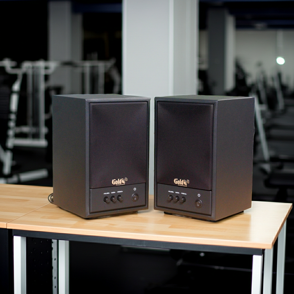 Loa không dây treo tường V57-SG UHF Goldsound (1 chiếc), công suất 57w, loa bass 5 inch, treble 2 inch, kích thước rộng 20 cm, cao 32 cm, sâu 20 cm, phủ da cao cấp, bảo hành dài hạn 5 năm.