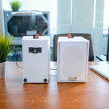 Loa vệ tinh treo tường V25C màu trắng (số lượng 01 loa), công suất 25w, loa bass 4 inch, treble 5 cm, kích thước rộng 17 cm, cao 24 cm, sâu 22.5 cm, bảo hành dài hạn 5 năm.