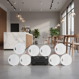 Loa âm trần thông báo phát nhạc nền tự động Gold4cafe 8.0 (01 Amply + 8 loa âm trần), loa được thiết kế riêng cho quán, bật lớn không tạp âm, bảo hành dài hạn 5 năm.