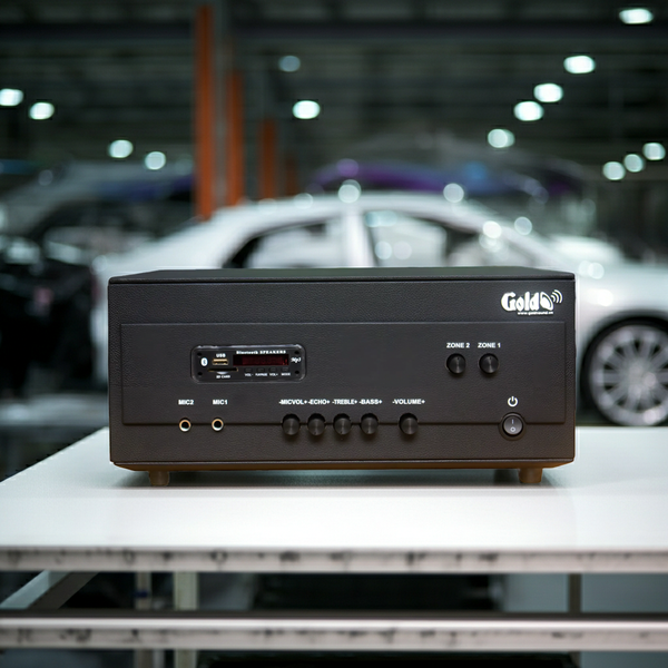 Amply phóng thanh A907PU-100V_SG Goldsound, Amply 2 vùng âm lượng, được thiết kế riêng cho từng không gian, bật lớn không tạp âm, miễn phí công lắp đặt, bảo hành dài hạn 12 tháng