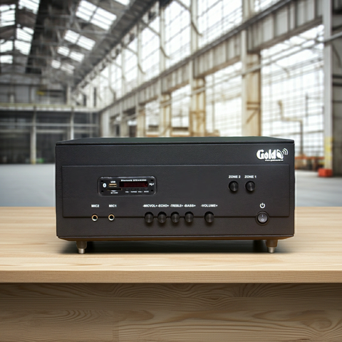 Amply phóng thanh A907PU-100V_TH Goldsound, Amply 2 vùng âm lượng, được thiết kế riêng cho từng không gian, bật lớn không tạp âm, miễn phí công lắp đặt, bảo hành dài hạn 12 tháng