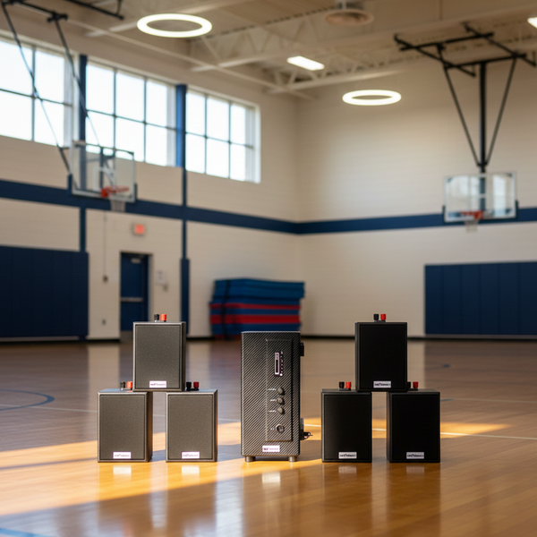 Dàn loa thông báo phát nhạc nền tự động Gold4cafe AM6.0_TH (01 amply + 06 loa treo tường), loa được thiết kế riêng cho quán, bật lớn không tạp âm, bảo hành dài hạn 5 năm.