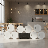 Loa âm trần thông báo phát nhạc nền tự động Gold4cafe 8.0 (01 Amply + 8 loa âm trần), loa được thiết kế riêng cho quán, bật lớn không tạp âm, bảo hành dài hạn 5 năm.