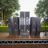 Loa treo tường phát nhạc nền quán cafe, nhà hàng: Amply A1800 Goldsound 4 vùng âm lượng 1800w + 18 loa Goldsound V25C 25W, Amply 4 - 6 vùng âm lượng, loa được thiết kế riêng cho quán