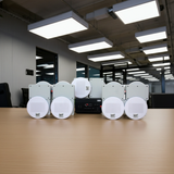 Loa âm trần thông báo, phát nhạc nền: Âm ly A917 Goldsound 2 vùng âm lượng 1200w + 10 loa âm trần Goldsound VAT38 38w, loa được thiết kế riêng cho quán, bật lớn không tạp âm, miễn phí công lắp đặt, bảo hành dài hạn 5 năm.