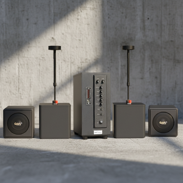 HÀNG TRƯNG BÀY: Dàn loa thả trần (treo trần) cho quán [Amply 380w + 4 loa thả trần 55w Goldsound] - BH 6 tháng