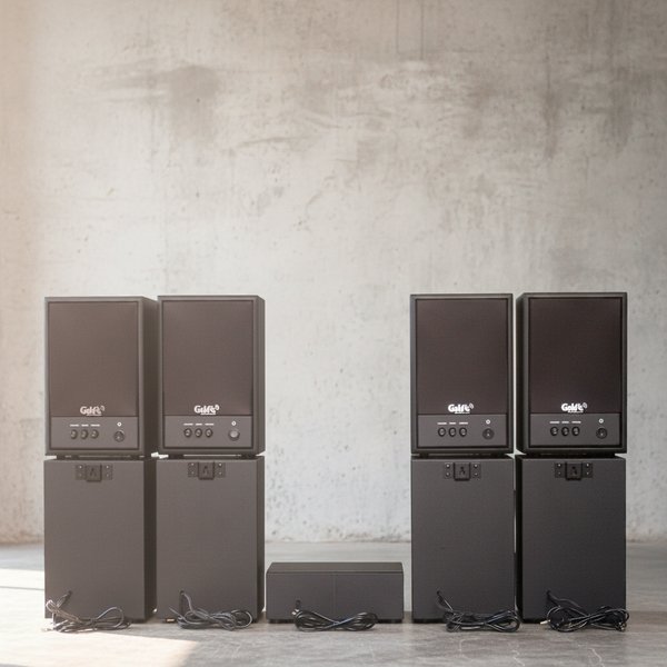 Dàn loa không dây treo tường: 01 amply A57-SG Goldsound + 8 loa không dây Goldsound V57-SG 57w