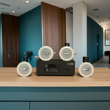 Dàn loa âm trần thông báo, phát nhạc nền tự động: A2.0PU Goldsound 60w + 4 loa âm trần VAT8, loa được thiết kế riêng cho quán, bật lớn không tạp âm, miễn phí công lắp đặt, bảo hành dài hạn 12 tháng