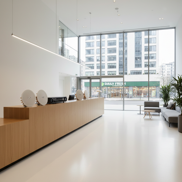 Dàn loa âm trần thông báo, phát nhạc nền tự động: A550F Goldsound 5 vùng âm lượng 550w + 4 loa âm trần VAT27, loa được thiết kế riêng cho quán, bật lớn không tạp âm, miễn phí công lắp đặt, bảo hành dài hạn 12 tháng