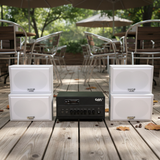 Loa treo tường, phát nhạc nền thông báo: A384 Goldsound 2 vùng âm lượng 380w + 4 loa Goldsound V50NT-PU, loa được thiết kế riêng cho quán, bật lớn không tạp âm, miễn phí công lắp đặt, bảo hành dài hạn 12 tháng