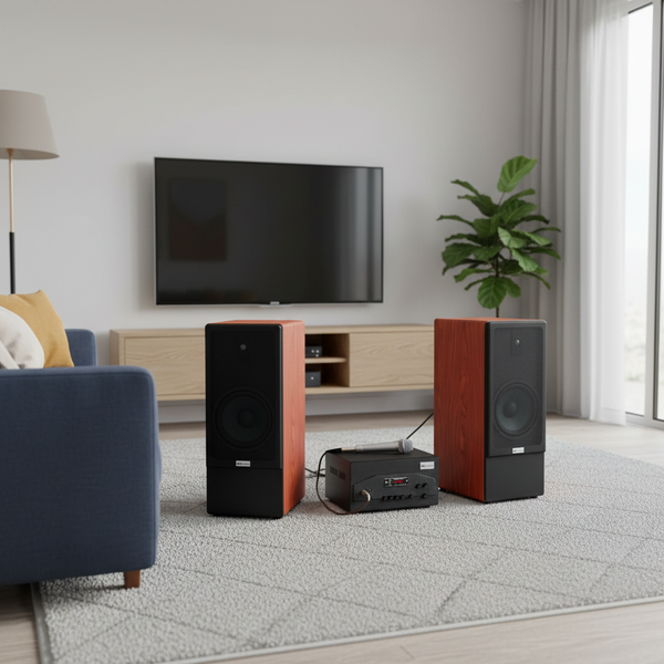 Dàn loa cây V385-A900 (Amply 900w+ loa V385 + Mic có dây)