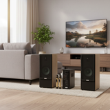 Dàn loa cây M385Mi (01 cục đẩy 900w tích hợp Micro + Loa cây 385 + 02 Micro)