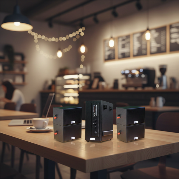 THANH LÝ dàn âm thanh quán [Amply 150w + 4 loa 15w Goldsound] - BH 6 tháng