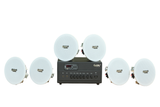 Dàn loa âm trần thông báo, phát nhạc nền tự động: A384PU-2K Goldsound 2 vùng âm lượng 380w + 6 loa âm trần VAT14, loa được thiết kế riêng cho quán, bật lớn không tạp âm, miễn phí công lắp đặt, bảo hành dài hạn 12 tháng