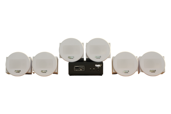 Dàn loa âm trần không dây: 01 amply A50 Goldsound + 6 loa âm trần không dây VAT37 UHF Goldsound, loa được thiết kế riêng cho quán, bật lớn không tạp âm, bảo hành dài hạn 5 năm.