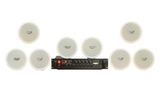 Dàn loa âm trần thông báo, phát nhạc nền tự động: A280F Goldsound 280w + 8 loa âm trần VAT9, loa được thiết kế riêng cho quán, bật lớn không tạp âm, miễn phí công lắp đặt
