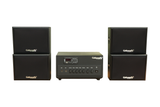 Dàn loa sân vườn: Amply A384PU-2K Goldsound 380w + 4 loa treo tường ngoài trời V102NT Goldsound - 17w, loa được thiết kế riêng cho quán, bật lớn không tạp âm, không bao gồm công lắp đặt, bảo hành 12 tháng