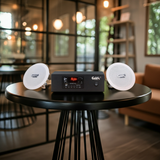 Bộ loa âm trần thông báo phát nhạc nền tự động S2.0 (amply A2.0 + 2 loa âm trần 15w) loa được thiết kế riêng cho quán, bật lớn không tạp âm, bảo hành dài hạn 12 tháng