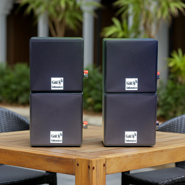 Loa Goldsound vệ tinh treo tường V23TH (số lượng 01 loa), công suất 23w, loa bass 4 inch, treble 2 inch, kích thước rộng 22 cm, cao 22 cm, sâu 14 cm, bảo hành dài hạn 5 năm.