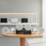 Dàn loa âm trần thông báo, phát nhạc nền tự động: A550F Goldsound 5 vùng âm lượng 550w + 6 loa âm trần VAT13, loa được thiết kế riêng cho quán, bật lớn không tạp âm, miễn phí công lắp đặt, bảo hành dài hạn 12 tháng