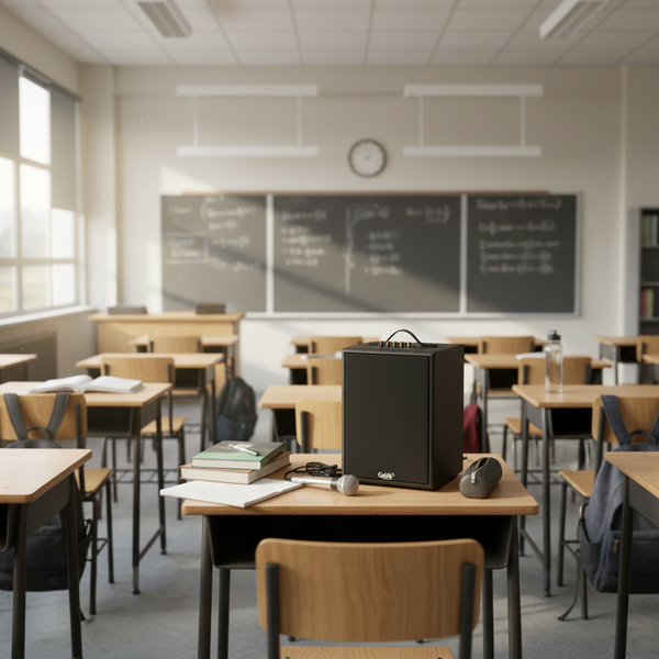 Loa trường học G120 Goldsound: 1 Micro có dây, công suất 120w, bass 20cm, treble 10cm, bluetooth 5.0