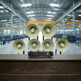 Loa thông báo nhà xưởng: 1 Amply A850F + 06 Ne65w, Amply 5 vùng, loa được thiết kế riêng, bật lớn không tạp âm, miễn phí công lắp đặt, bảo hành dài hạn 12 tháng