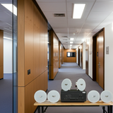 Dàn loa âm trần thông báo, phát nhạc nền tự động: A907PU-2K Goldsound 2 vùng âm lượng 900w + 6 loa âm trần VAT14, loa được thiết kế riêng cho quán, bật lớn không tạp âm, miễn phí công lắp đặt, bảo hành dài hạn 12 tháng