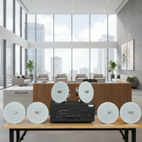 Dàn loa âm trần thông báo, phát nhạc nền tự động: A907PU-2K Goldsound 2 vùng âm lượng 900w + 6 loa âm trần VAT14, loa được thiết kế riêng cho quán, bật lớn không tạp âm, miễn phí công lắp đặt, bảo hành dài hạn 12 tháng