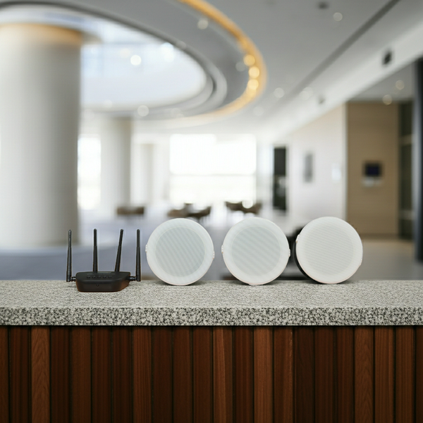 Loa không dây âm trần ATR100: 01 bộ phát + 3 loa âm trần không dây 15w