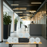 Dàn loa âm trần thông báo, phát nhạc nền tự động: A907PU-2K Goldsound 2 vùng âm lượng 900w + 6 loa âm trần VAT14, loa được thiết kế riêng cho quán, bật lớn không tạp âm, miễn phí công lắp đặt, bảo hành dài hạn 12 tháng