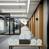 Dàn loa âm trần thông báo, phát nhạc nền tự động: A907PU-2K Goldsound 2 vùng âm lượng 900w + 6 loa âm trần VAT14, loa được thiết kế riêng cho quán, bật lớn không tạp âm, miễn phí công lắp đặt, bảo hành dài hạn 12 tháng