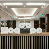 Dàn loa âm trần thông báo, phát nhạc nền tự động: A384PU-2K Goldsound 2 vùng âm lượng 380w + 6 loa âm trần VAT14, loa được thiết kế riêng cho quán, bật lớn không tạp âm, miễn phí công lắp đặt, bảo hành dài hạn 12 tháng