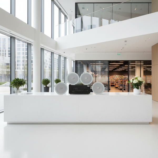 Dàn loa âm trần thông báo, phát nhạc nền tự động: A907PU-2K Goldsound 2 vùng âm lượng 900w + 4 loa âm trần VAT27, loa được thiết kế riêng cho quán, bật lớn không tạp âm, miễn phí công lắp đặt, bảo hành dài hạn 12 tháng