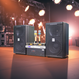 Dàn Karaoke Acoustic: 1 Amply A918 + 2 V238 + 1 vang + 2 Micro - Hàng trưng bày đồng giá cuối năm