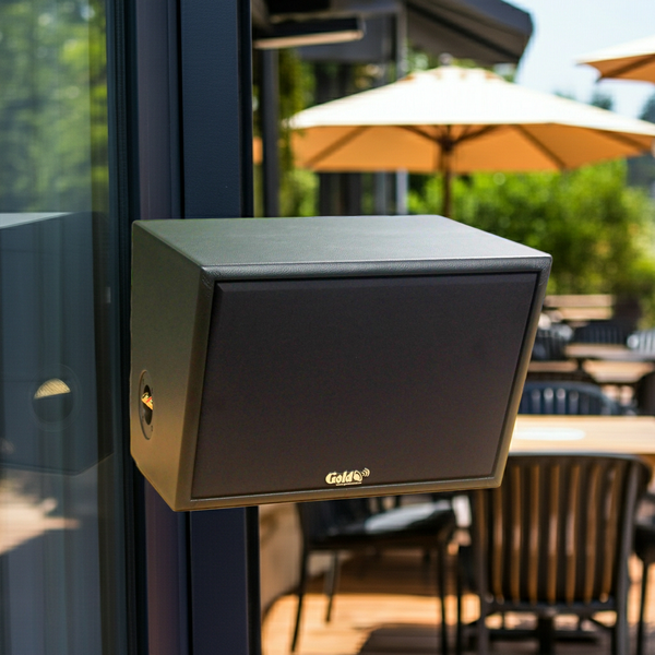 Dàn loa sân vườn: Amply A384-6K Goldsound 6 vùng âm lượng 1200w + 6 loa Goldsound ngoài trời V130NT 130w, Amply 4 - 6 vùng âm lượng, loa được thiết kế riêng cho quán, bật lớn không tạp âm, miễn phí công lắp đặt, bảo hành 12 tháng