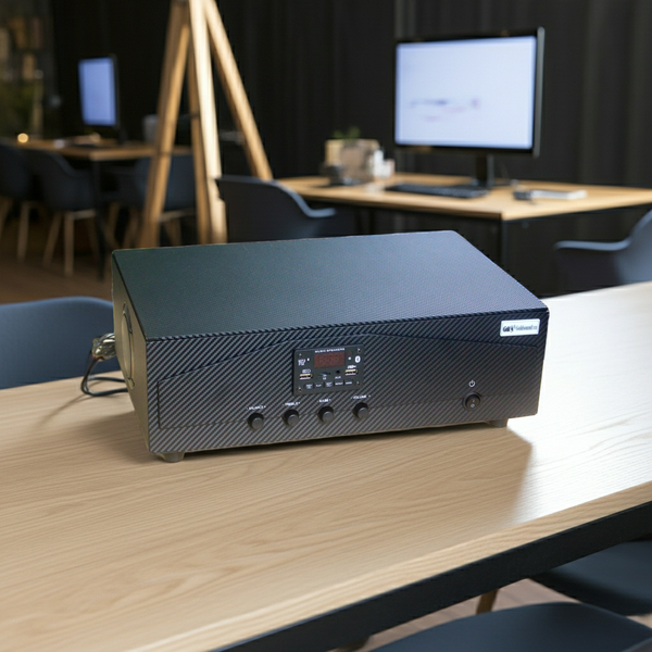 Amply A918 Goldsound (2 phân vùng đầu ra, 1200w, đủ kết nối Bluetooth, RCA, AV, USB)