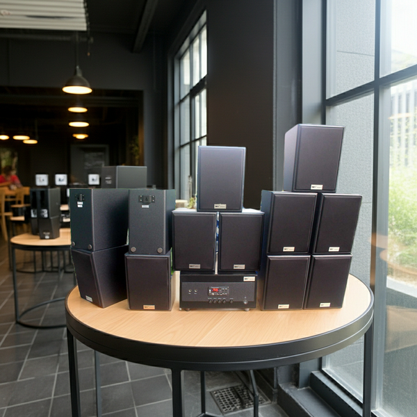 Loa treo tường, phát nhạc nền thông báo: Amply A905 + 12 V40C