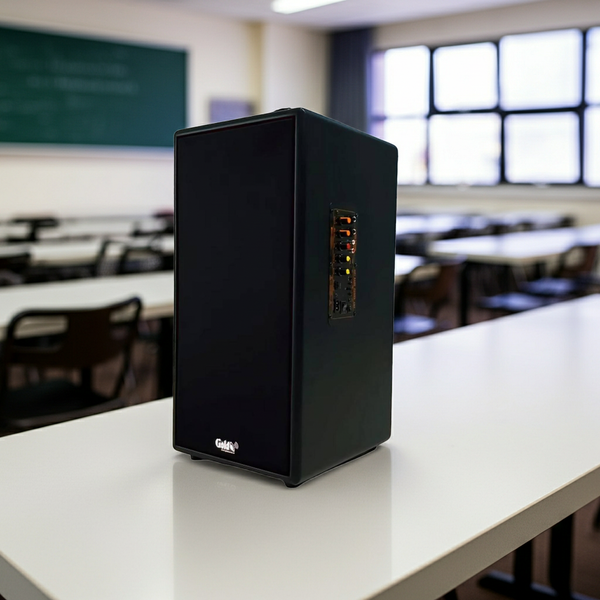 Loa trường học D165PU-PI  + 1 micro dây: pin 4-6h, công suất 165w, bass 20 cm, treble 10 cm, bluetooth 5.0, cổng cắm Micro, cổng rca, khe usb, thiết kế loa thùng gỗ cao 57 cm, rộng 28 cm, sâu 30 cm. Bảo hành 12 tháng