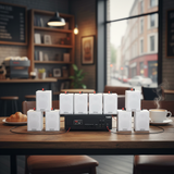 Loa treo tường thông báo phát nhạc nền tự động Gold4cafe 10.0 bản màu trắng (01 amply + 10 loa), Amply 1200w - 2 vùng âm lượng, loa được thiết kế riêng cho quán, bật lớn không tạp âm, bảo hành dài hạn 5 năm.