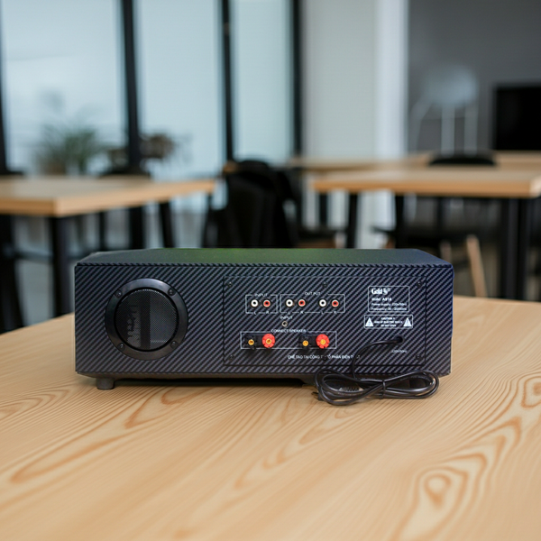 Amply A918_DA Goldsound (2 phân vùng đầu ra, 1200w, đủ kết nối Bluetooth, RCA, AV, USB)