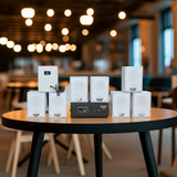 Dàn loa không dây treo tường, Loa thông báo, loa phát nhạc tự động: 01 amply A57 Goldsound + 8 loa không dây Goldsound V27 - 27w