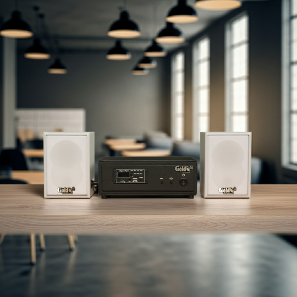 Loa không dây treo tường V27 UHF Goldsound, công suất 27w, loa bass 3 inch, kích thước rộng 12.6 cm, cao 18 cm, sâu 13 cm, bảo hành dài hạn 5 năm.